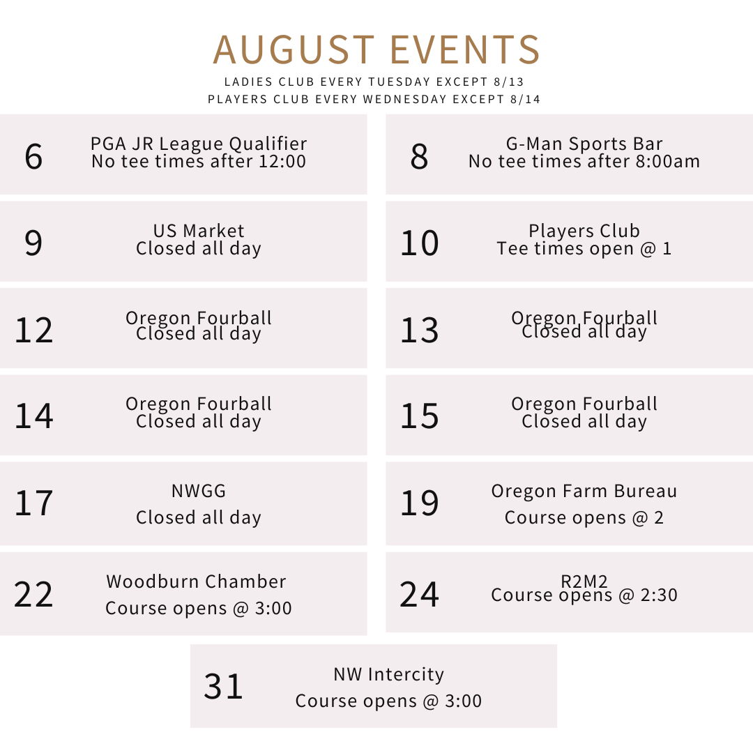 August Events